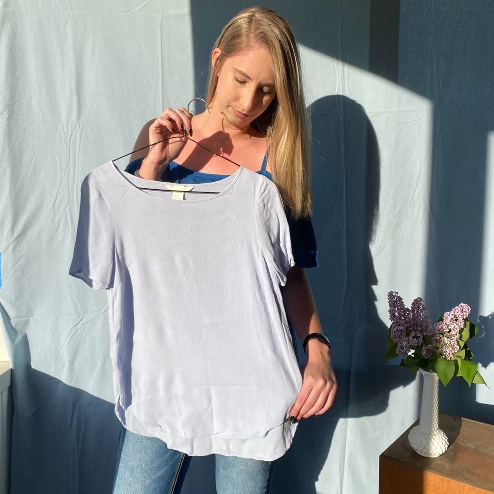 H&M light blue blouse